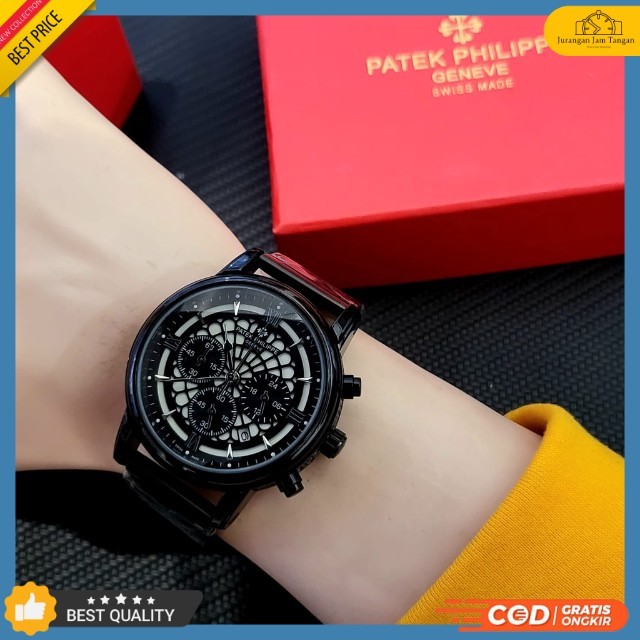 Jam Tangan Pria Fashion Patek Phillip3 YL 8221 Chronograph Tanggal Aktif - Bisa Bayar Ditempat - COD
