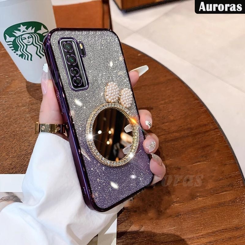 Untuk Huawei Pura 70 Pro Ultra Nova 7 13i 13 Pro Nova 7 SE Nova 7i Kasus Telepon Kupu-kupu Mutiara V