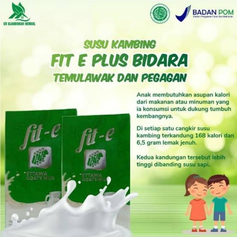 

FIT E SUSU KAMBING ETAWA PLUS BIDARA TEMULAWAK PEGAGAN 1 BUNGKUS 200GR ORIGINAL