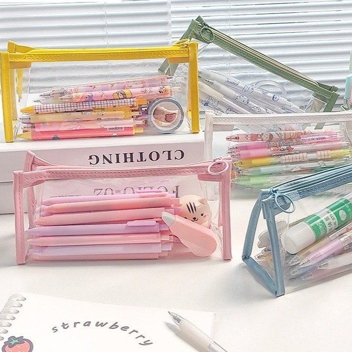 

Kotak Pensil Transparan Tempat Pensil Aesthetic Pencil Case Unik Tempat Pensil Import Korea Lucu Stationery Organizer barang aesthetic