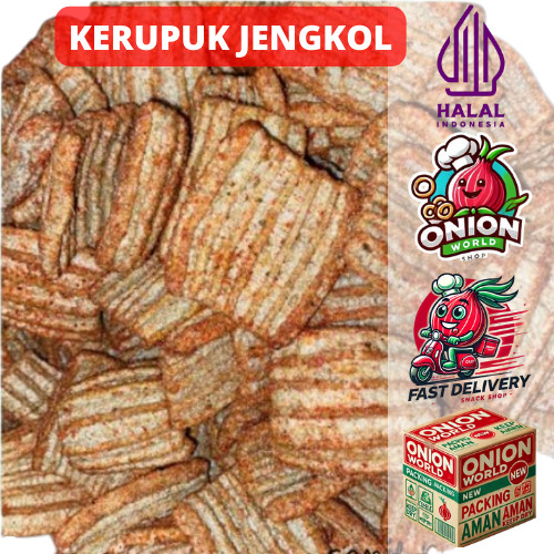 

UWD KERUPUK JENGKOL SISIR 1Kg Kerupuk Jengkol Sisir Krupuk Jengkol Pedas Daun Jeruk Keripik Jengkol