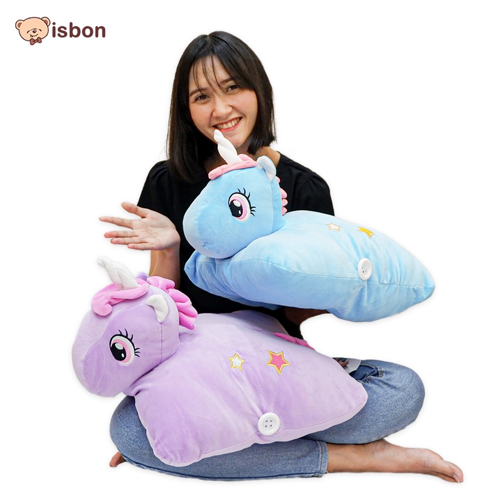 Bantal Anak Unicorn Istana Boneka Bantal Lipat Unicorn