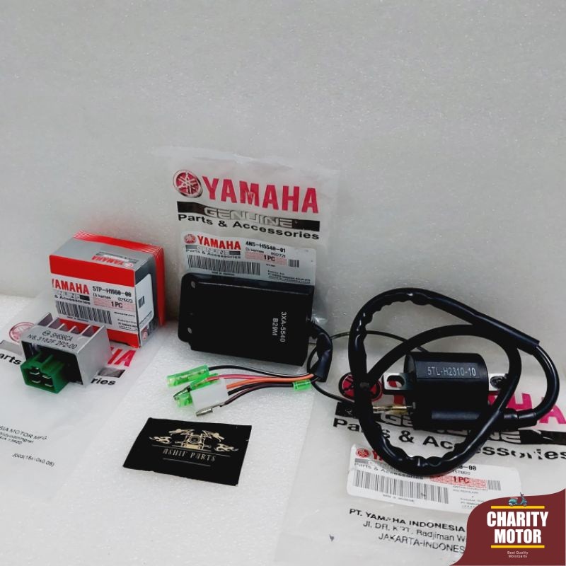 Paket 3 Item Cdi Unit Assy Fizr Force 1 Crypton PNP Vega R lama 4NS + Koil Coil + Kiprok Regulator Y