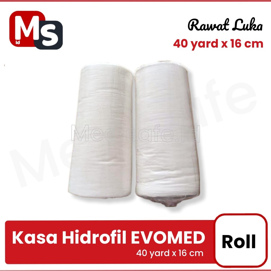 Kasa Hidrofil 40 yard x 16 cm Evomed Kasa Perban Kasa Gulung / Roll