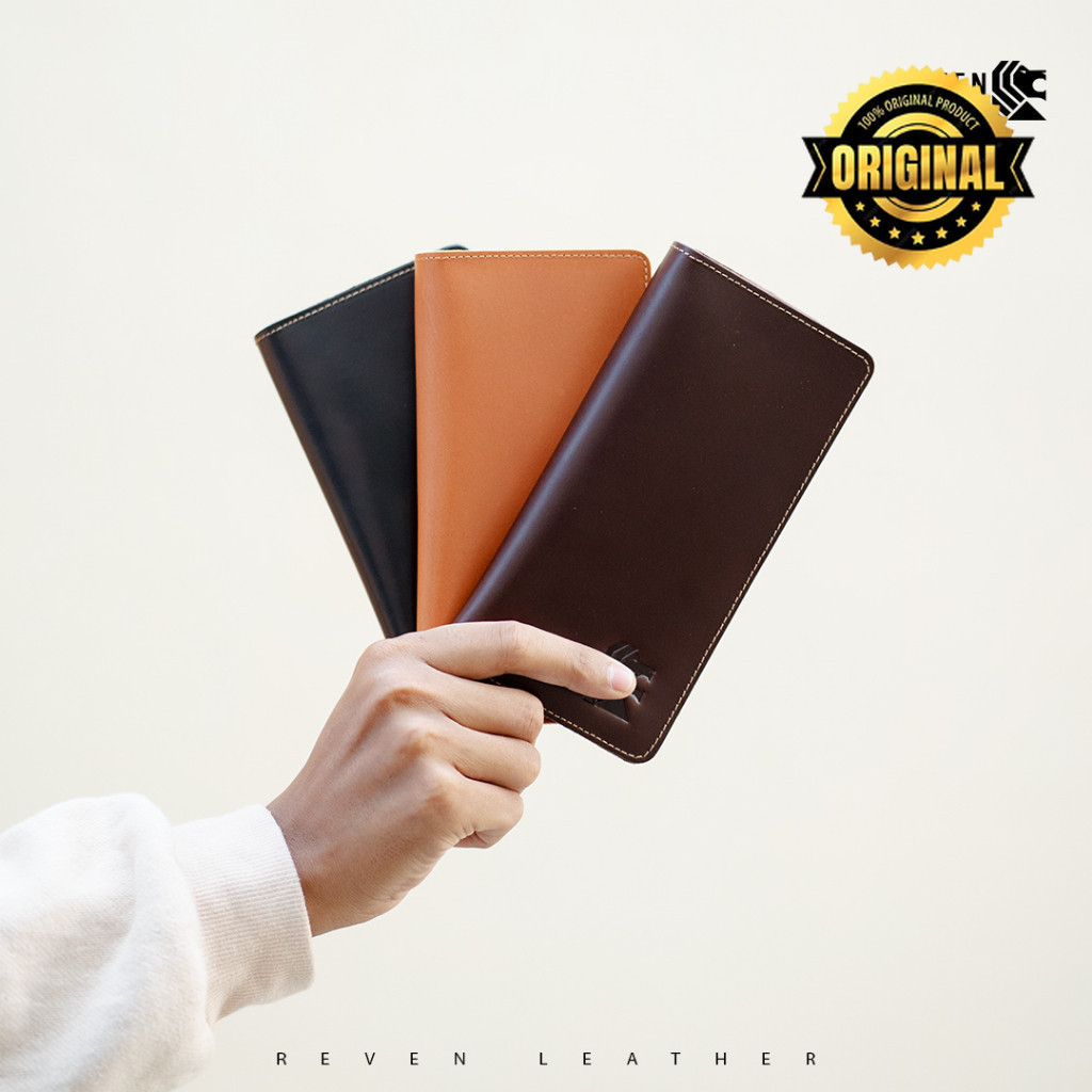 REVEN LEATHER Dompet Panjang Pria 100% Kulit Sapi Asli APOLLO Wallet Original Lokal Brand BONUS Item
