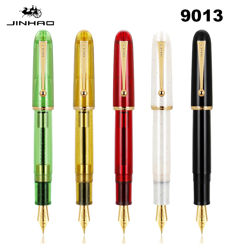 

Jinhao 9013 Fountain Pen Acrylic Color Heartbeat Nib Luxury Elegant Calligraphy Pen Office School Writing Supplies Stationery