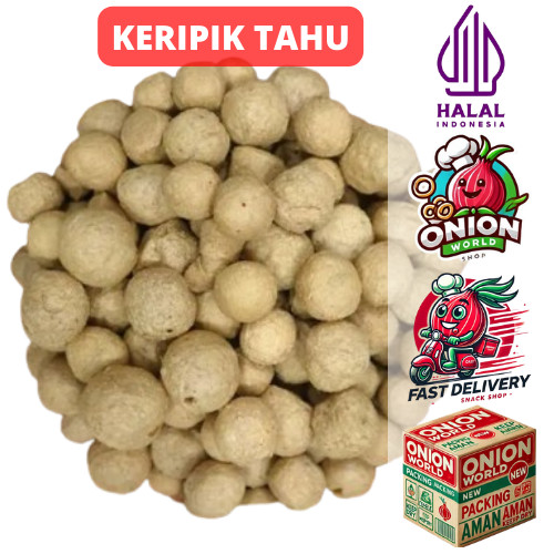 

UWD KERIPIK TAHU 500gr Tahu Bulat Mini Kering Tahu Bulat Kering Mini 500gr Snack Tahu Bulat Mini