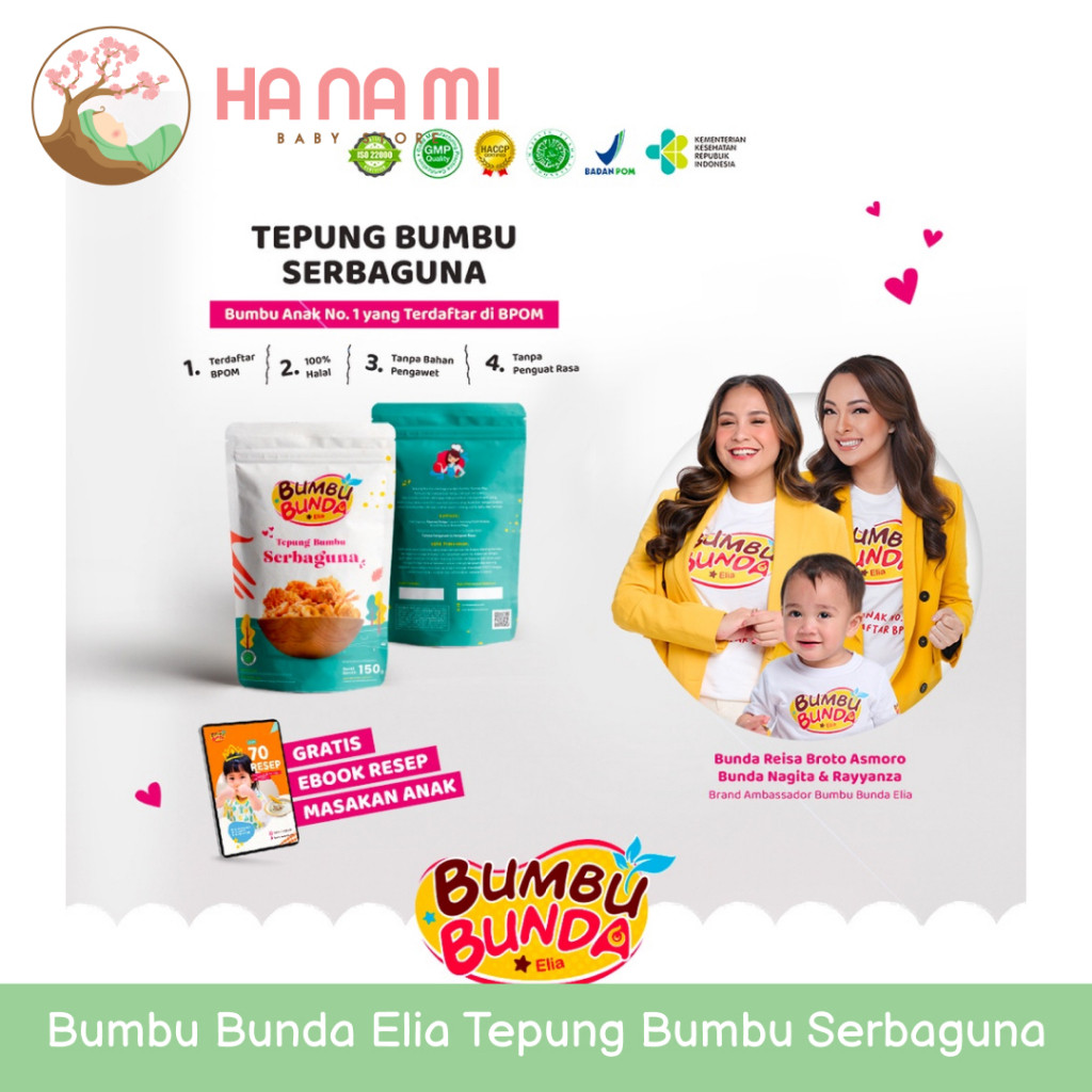 

Bumbu Bunda Elia Tepung Bumbu Serbaguna Tepung Crispy Non Pengawet Non MSG MPASI