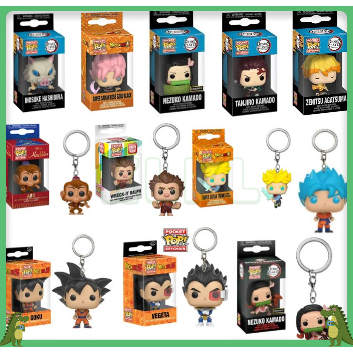 ✨ KLKL ✨ Funko Pocket Pop Gantungan Kunci Goku Keychain Abu Monkey Ranger Ganci Couple  Keychain Akr