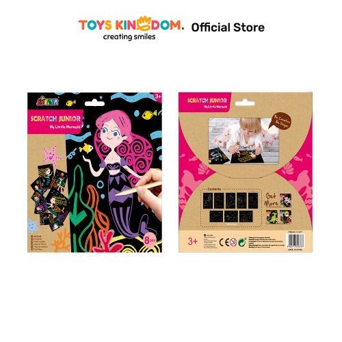 Toys Kingdom Avenir Set Scratch Little Mermaid Ch1677 Set Mewarnai Mainan Seni Mainan Lukisan Mainan
