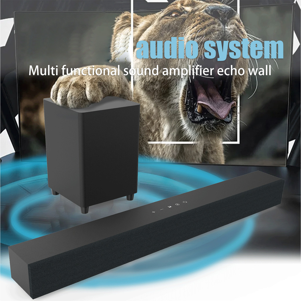 2.1 Sound Bars for TV with Subwoofer Deep Bass Soundbar Home Theater PC Gaming BT Speaker with Micro