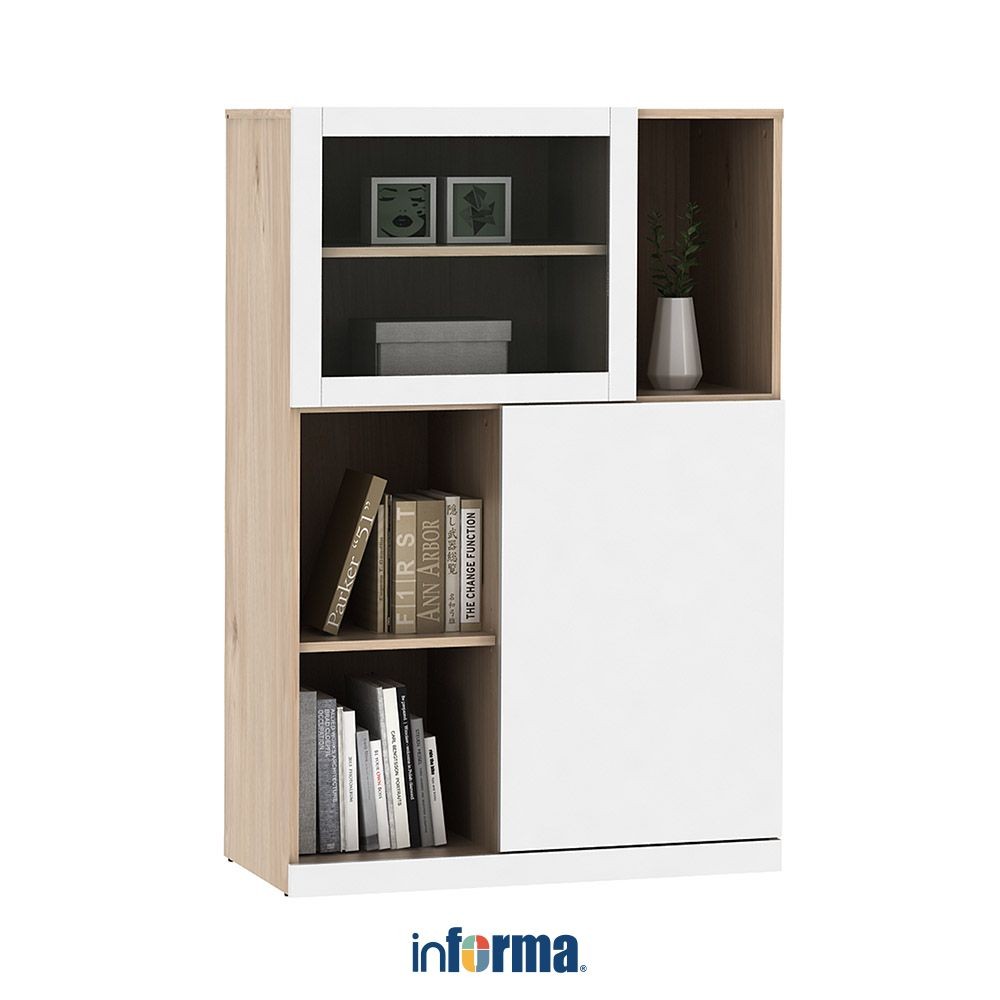 Informa Percy Kabinet Low - Putih Lemari Kabinet Serbaguna Cabinet Penyimpanan Indoor Furniture Ruma
