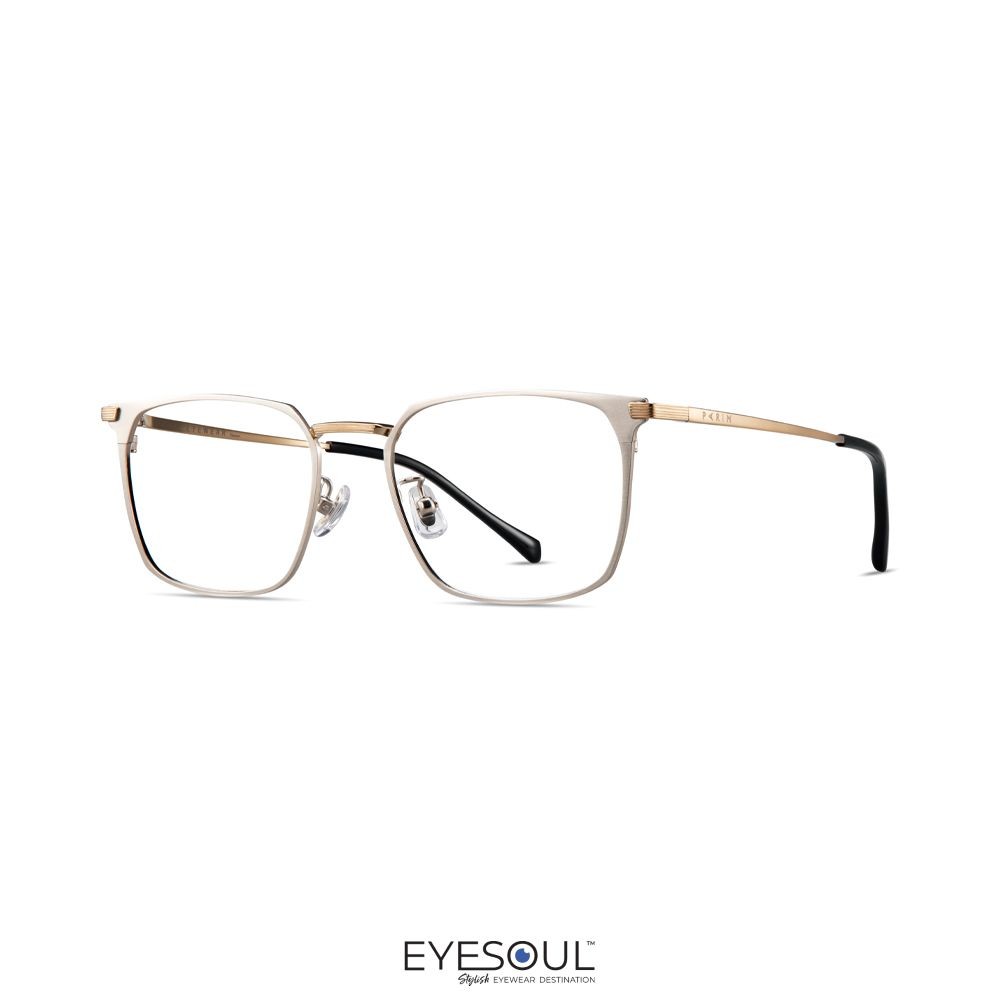 Parim Eyewear Kacamata Titanium - Abu-Abu Smoke/Gold