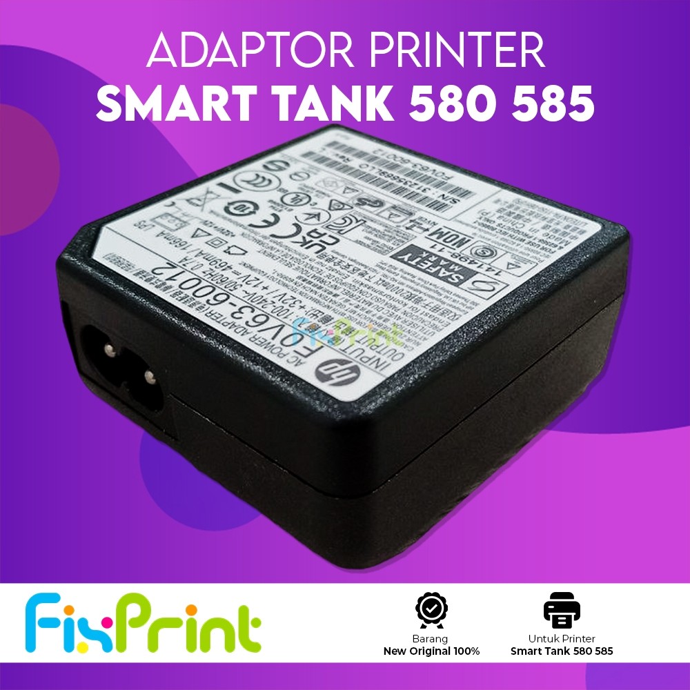 FixPrint Adaptor PSU Printer Smart Tank Original HP 580 585 500 510 515 615 PN F0V63-60012