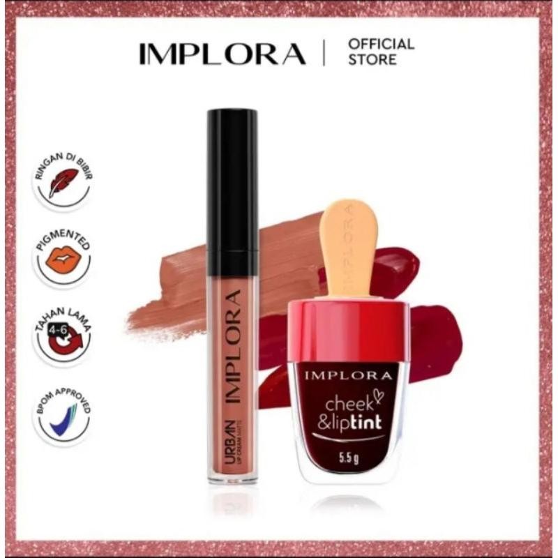 Paket Ombre implora Liptint All Varian / Implora Lip Tint & Implora Lip Matte