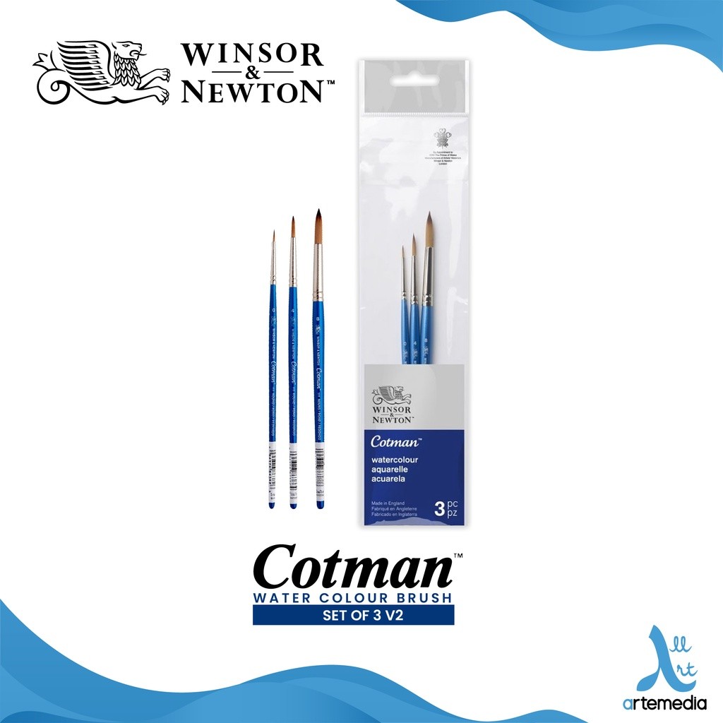

Gramedia Surabaya - Winsor & Newton Cotman Brush Set 3 Synthetic Brush ROUND 2
