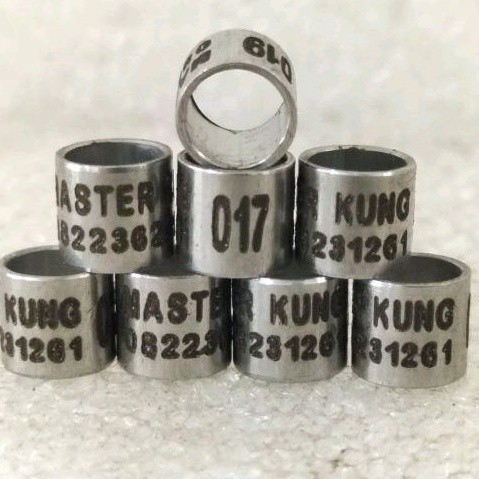 RING BURUNG murai BAJA LASER ORIGINAL SILVER UNTUK MURAI  PERKUTUT LOVEBIRD MERPATI