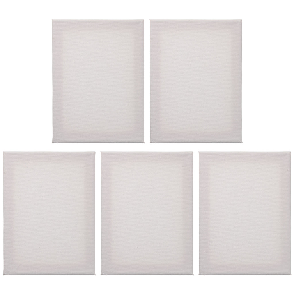 

5 Pcs Blank Canvas for Watercolor Pastel Painting Board Square Wooden Framed Small 6x8 Canvases Solid