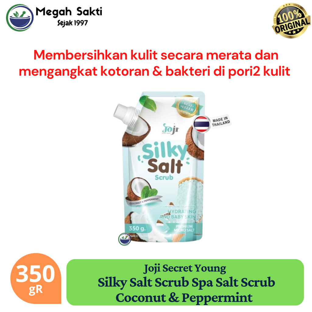 MGS - Joji Silky Salt Scrub SPA SALT Scrub Coconut & Peppermint 350 gR