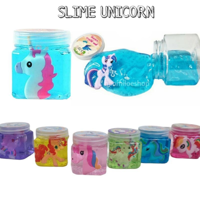 SLIME KOTAK mainan slime unicorn - slime import unicorn clear slime toys BTS LOL Anti Stres Edukasi 