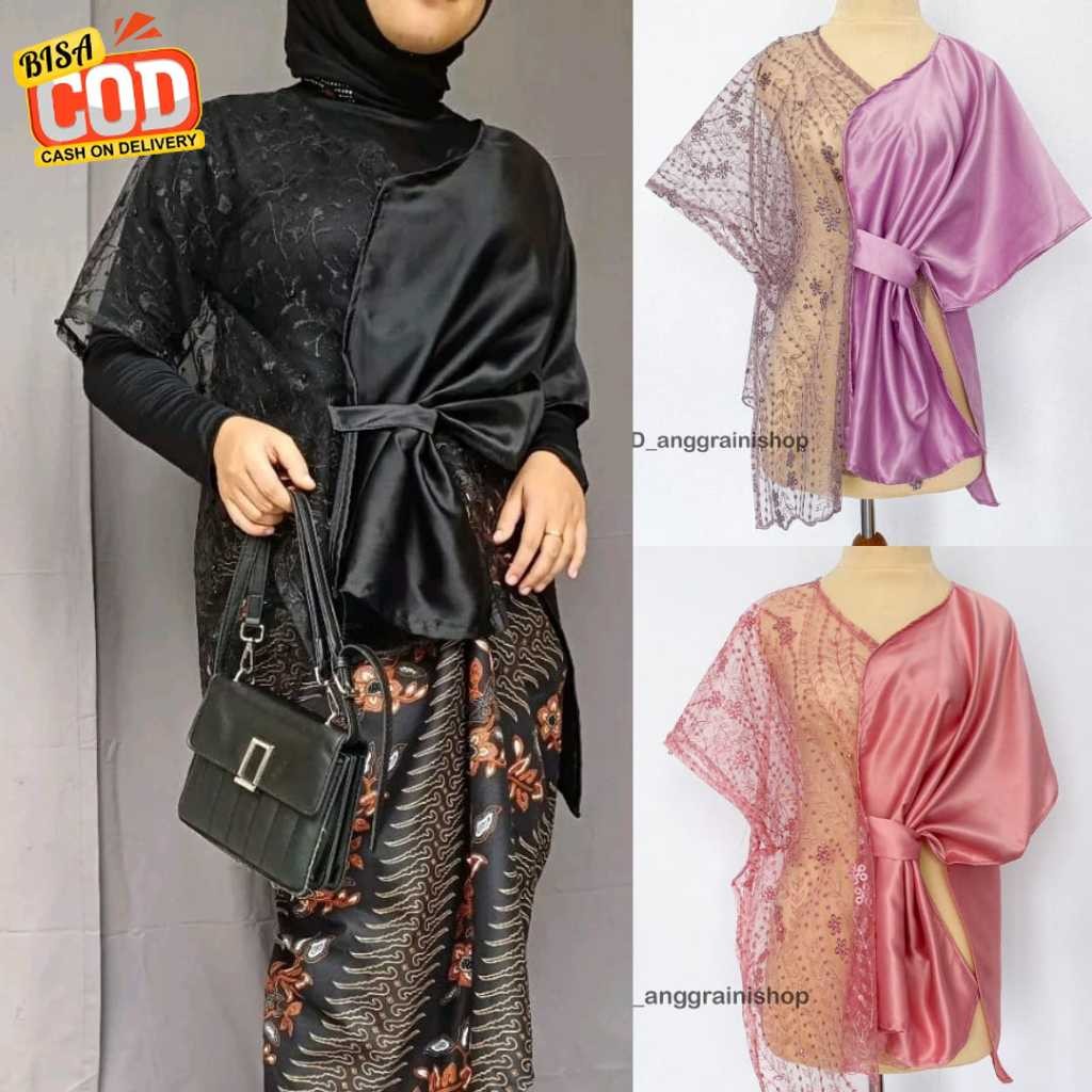 OUTER BROKAT ,KEBAYA TILE, OUTER SATIN, CAPE TILE MIX SATIN