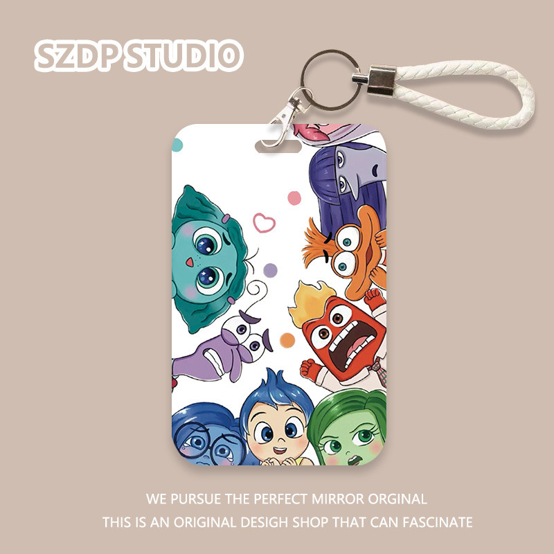 

ID CARD Pola penjahat lucu kartun Korea, penutup pelindung gantungan kunci all-in-one kawaii lucu penutup pelindung kartu bank kartu ID penutup pelindung kartu bus