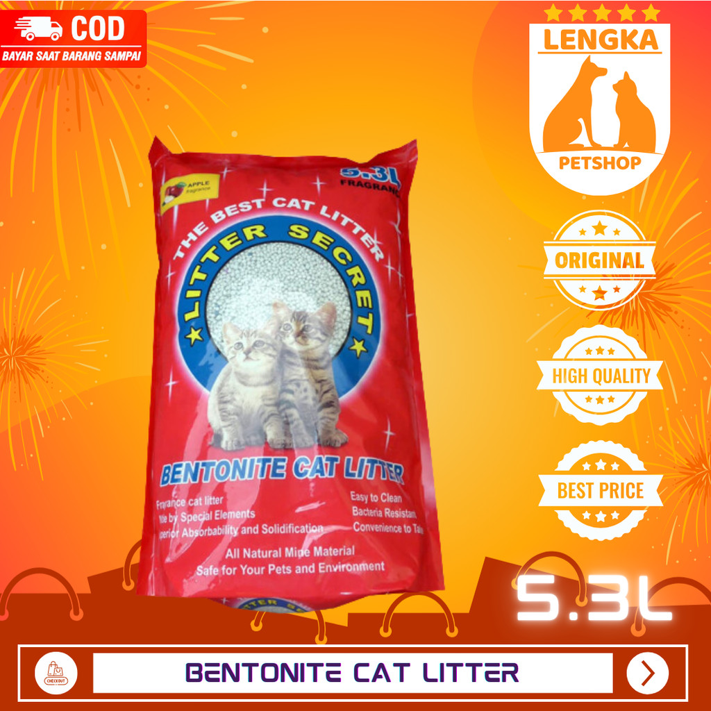 Pasir Bentonite Cat Litter Secret 5.3 Liter
