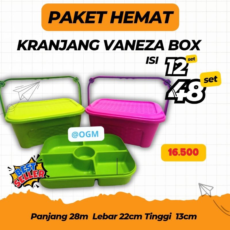 (12pc dan 48pc) PAKET HEMAT Box Hajatan Vanesa/ Tempat Hajatan/ wakul hajatan premium / box sembako