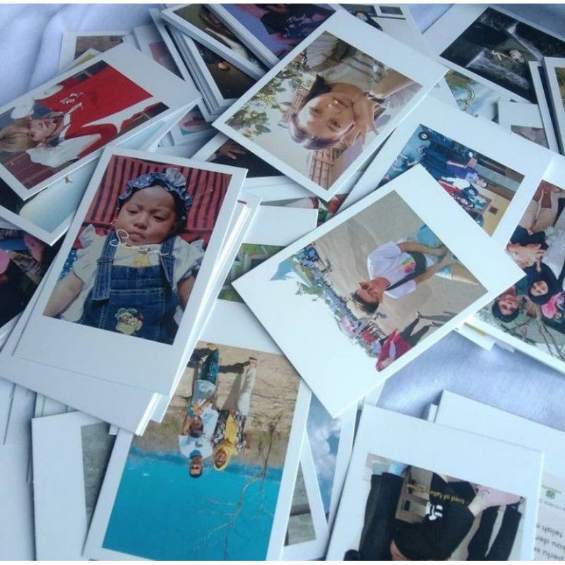 CETAK 100FOTO POLAROID 2R BONUS WOODEN KLIP 1PACK DAN TALI RAMI 2 METER Foto Polaroid Murah Best Sel