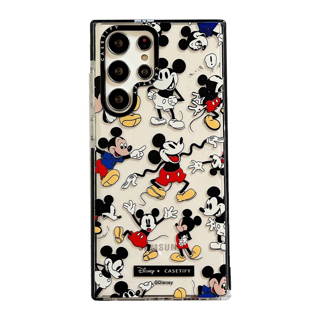 ☼ Disney Mickey Mouse Casetify Clear Phone Case for Samsung Galaxy S21 S22 S23 S24 Plus Ultra + , TP