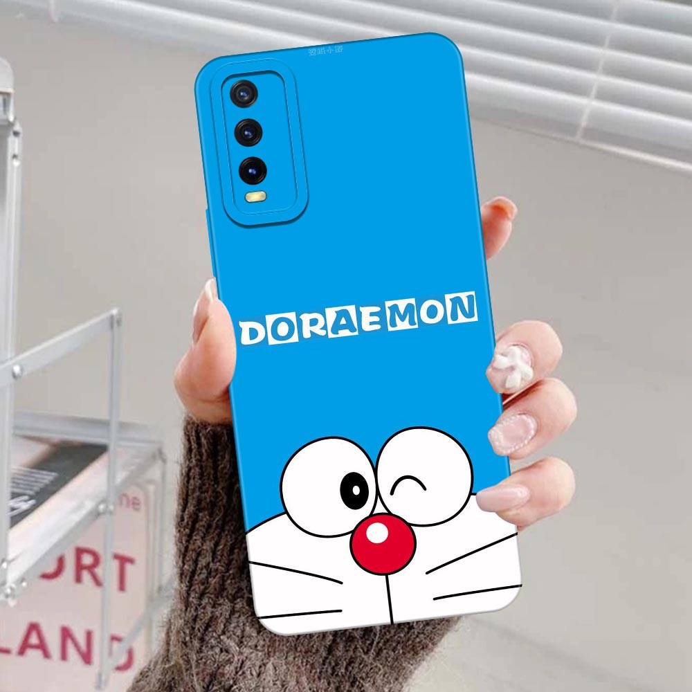 Softcase Silikon Vivo Y12s / Vivo Y20 / Vivo Y20s / Vivo Y20sg / Vivo Y20i Gambar Cartoon Doraemon L