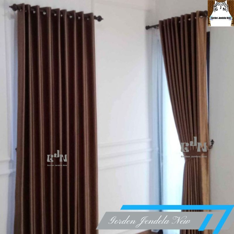 Gorden Blackout Polos Premium Import Gordyn Jendela Gordeng Pintu Horden Kamar Minimalis Panjang Pen