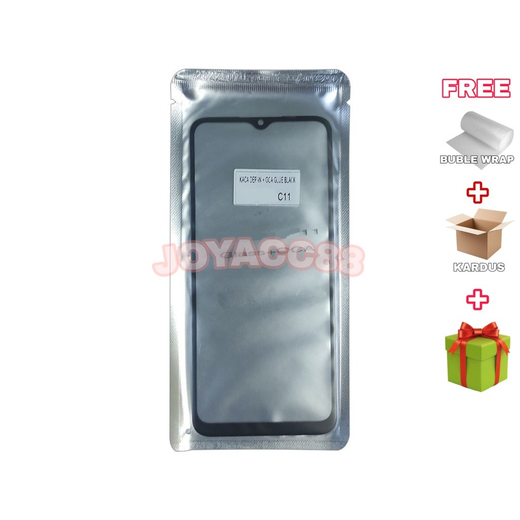KACA LCD RELM C11 BLACK PLUS LEM OCA KACA LCD HP