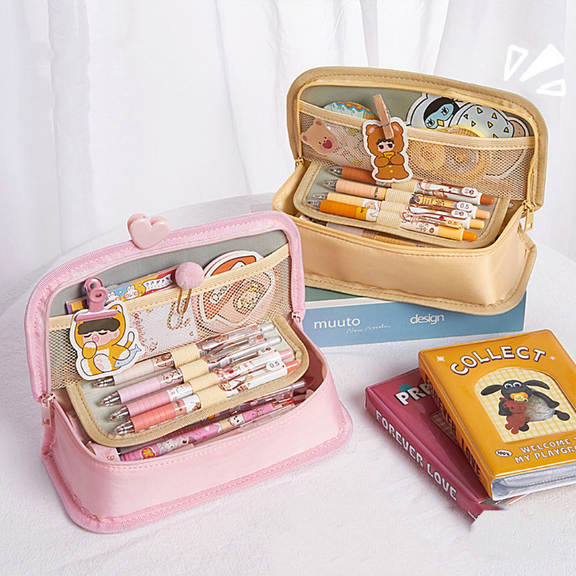

Large Capacity Pencil Case School Supplies Pen Case Trousse Scolaire Kalemlik Estuche Escolar Kawaii Stationery Pencil Box