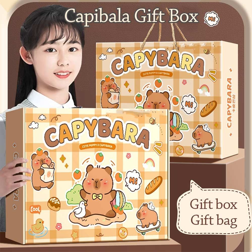 

Large Capacity Gift Box Capybara Stationery Set Abundant Cute Back-to-school Gift Kit Pencil Case Study Stationery for Students