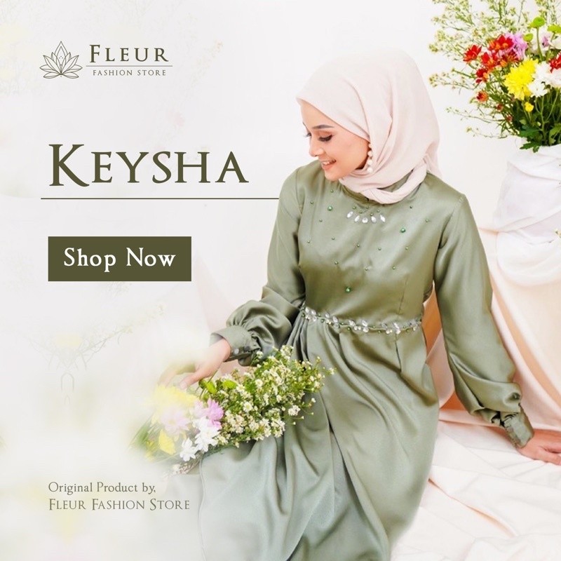 Gamis Pesta Kondangan Keysha Silk Dress Muslim Korean Style Satin Maxmara Gaun Model Terbaru Polos P