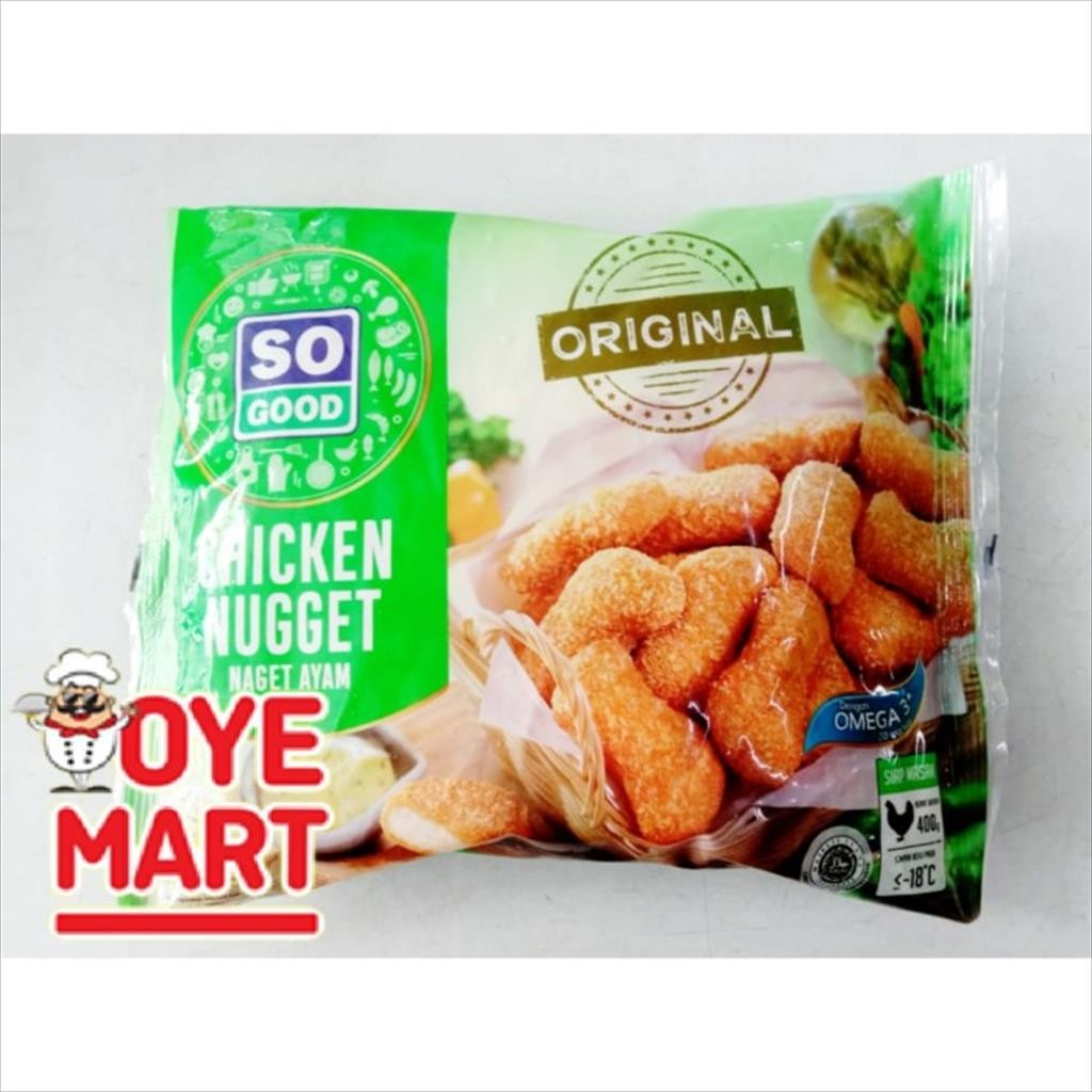 

SO GOOD CHICKEN NUGGET ORIGINAL 400GR/NAGET AYAM