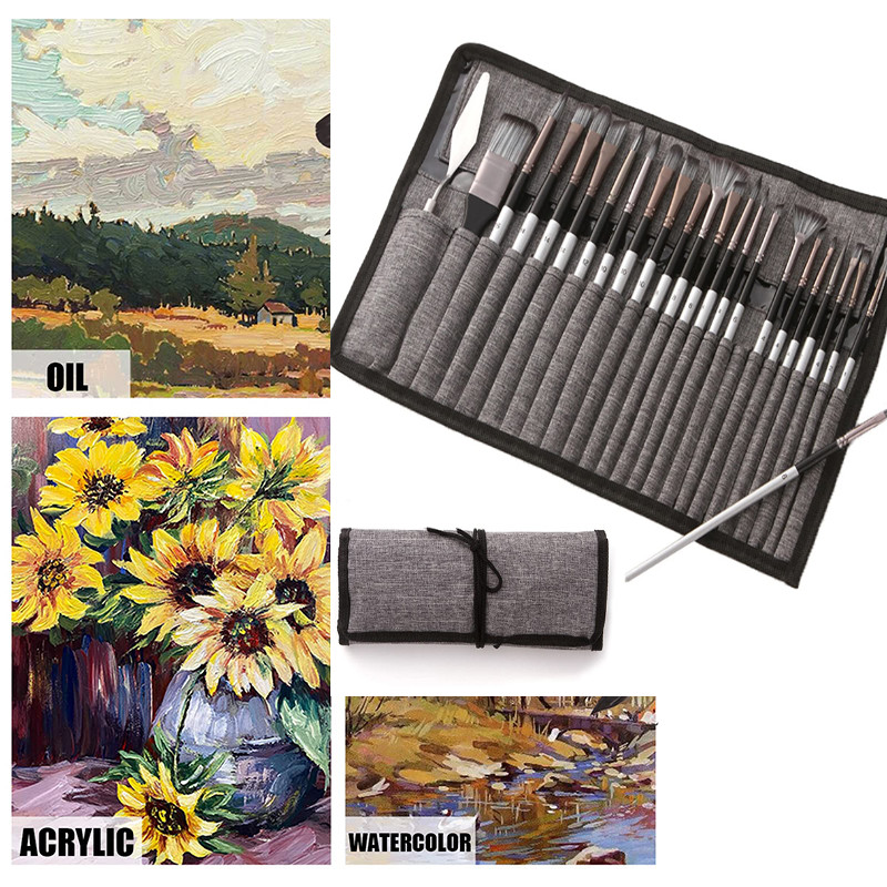

WESEEKART Set Kuas Lukis Cat Air Minyak Nylon Paint Brush 24 PCS - MSA-214
