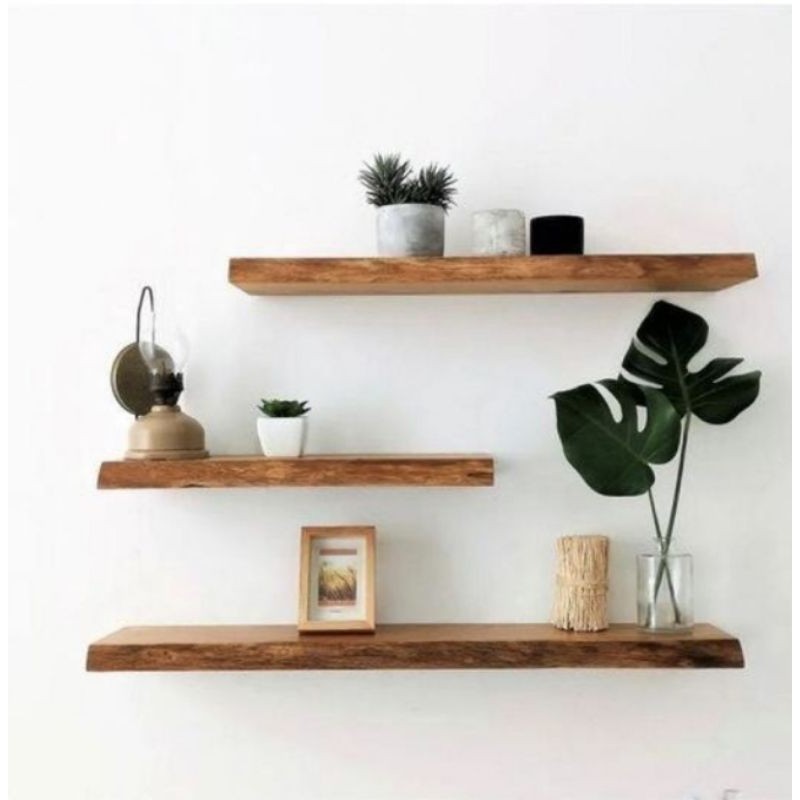 Rak Ambalan Dinding Kayu Minimalist Aesthetic