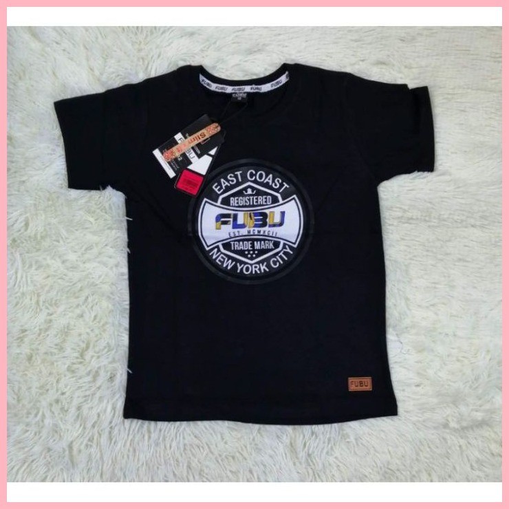 kaos  ▧  Fubu Women and men T-shirt overrun scoop neck shirt Original Design High Quality Cotton Fas