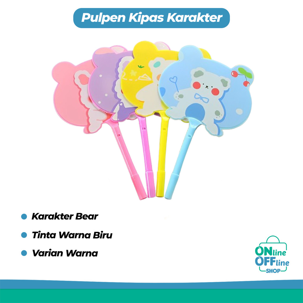 

Pulpen Kipas Karakter Bear Pena Kipas Motif Beruang Souvenir Lucu 909