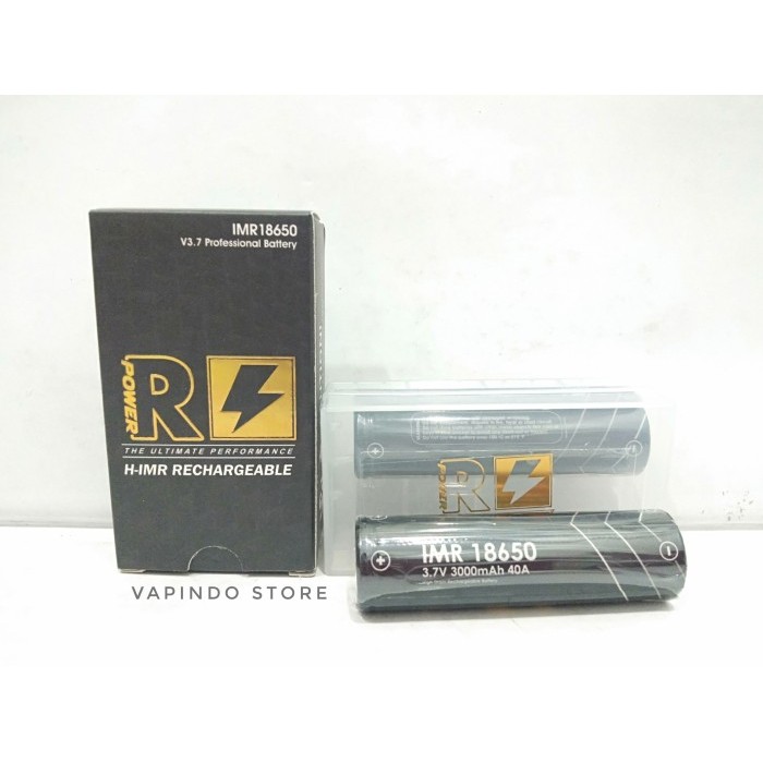 BATTERY R POWER BLACK 18650 3000MAH 40A BATERAI
