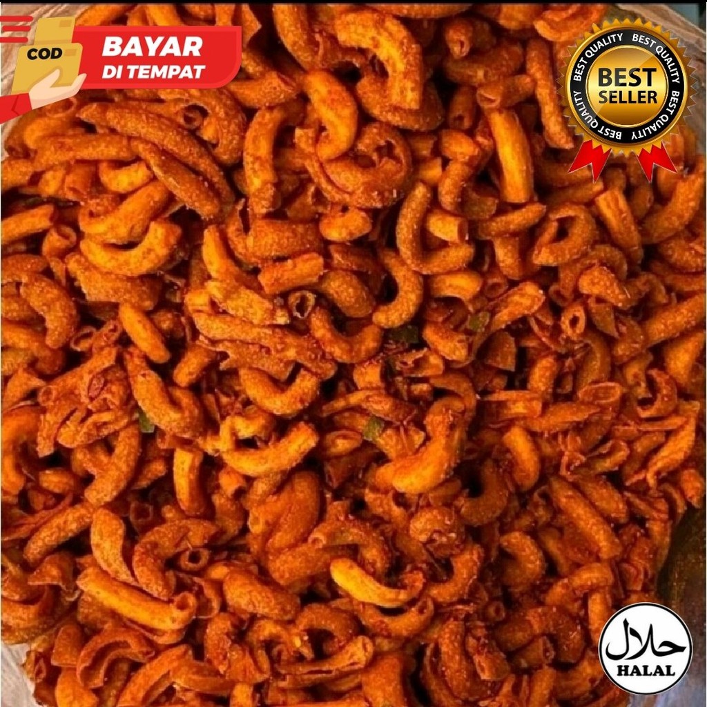 

Makaroni Cikruh Pedas Daun Jeruk 500g Gurih & Renyah