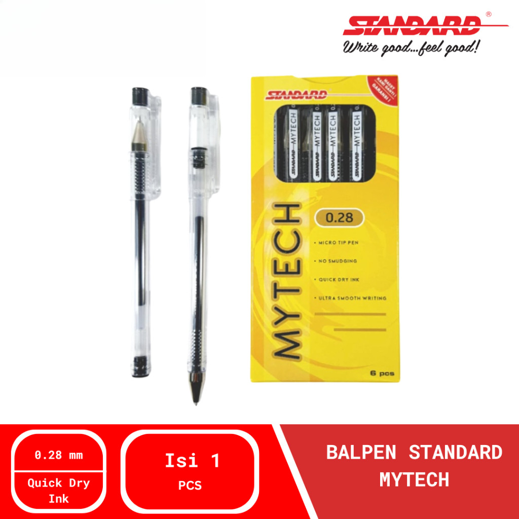

Pulpen Gel Standard MYTECH 0.28 mm (1 PCS) - Bolpen Gel Pen Pena Gel Hitam 0.28 mm