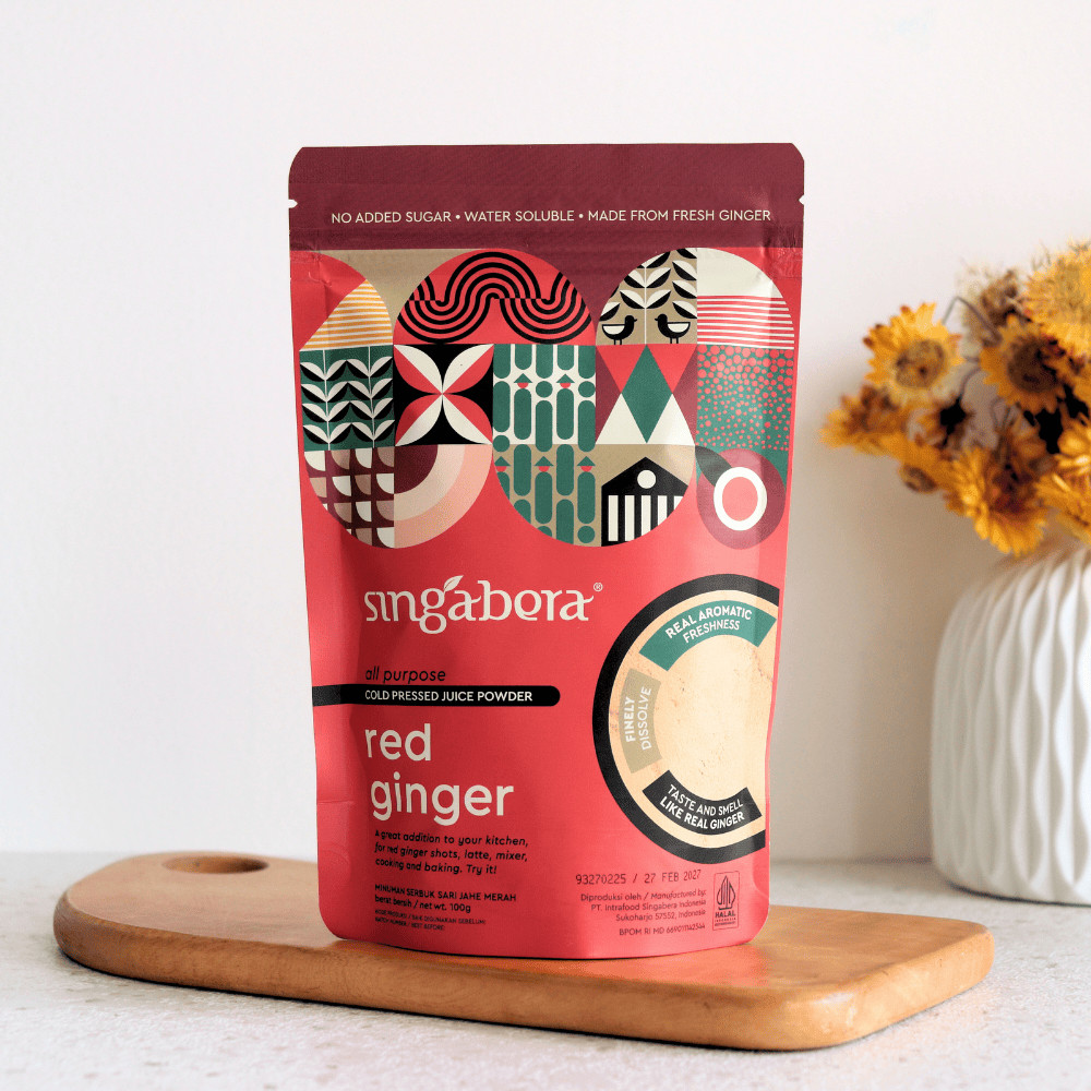 

Red Ginger Cold Pressed Ginger Powder Serbuk Jahe Merah - Singabera