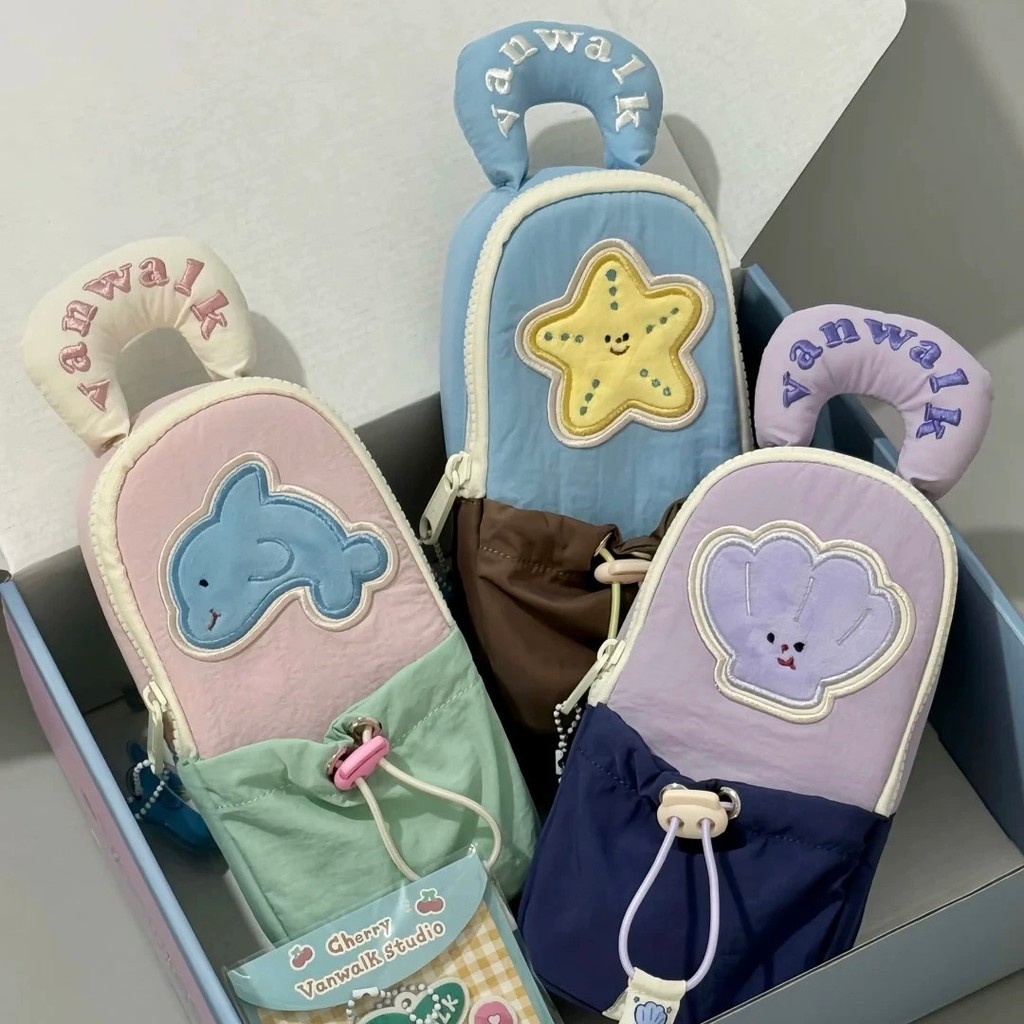 

[HARU] Hello Oceans Series Pencil Case Kotak Pensil Lucu Tempat Penyimpanan Kapasitas Makeup Pouch Korea Aesthetic Cosmetic