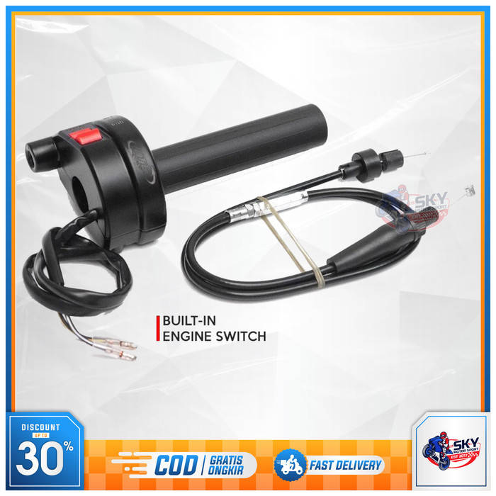 Gas Spontan KTC Racing Kytaco 1 Kabel Universal Semua Motor Original - Polos