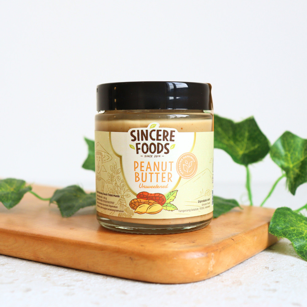 

90g Peanut Butter Unsweetened Selai Kacang Tanah - Sincere Foods