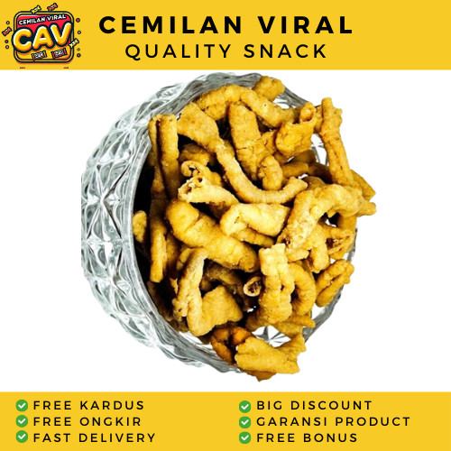 

CAV KERIPIK USUS KEJU 500g Keripik Usus Crispy Usus Kering Usus Crispy Kriuk Cemilan Terlaris