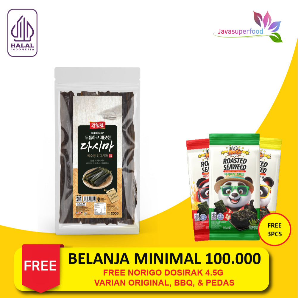 

TX Kombu / Konbu / Dashima Utuh / Kelp Dashi / Rumput Laut Kaldu / Kuah Ramen / Dry Seaweed Dashi / Kuah Miso 200 gram